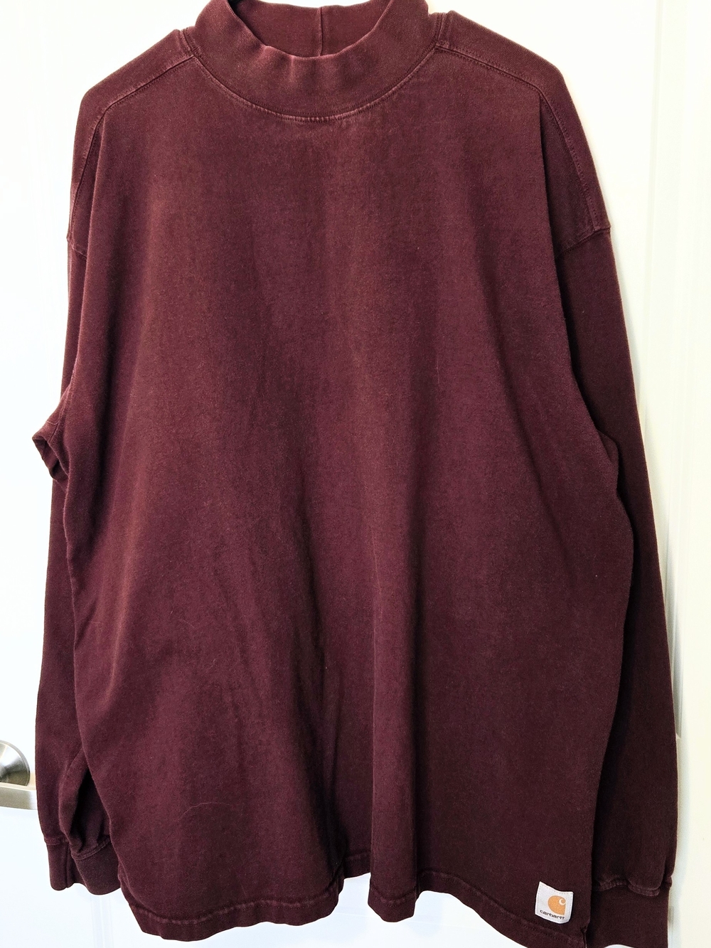 Carhartt Burgundy Crewneck Sweatshirt 2xl Tall Mens Original Heavyduty Clean